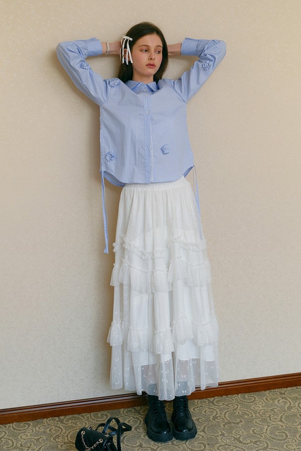 Cest Moidew - 롱스커트 - Cest_Fairy lace mesh cake skirt