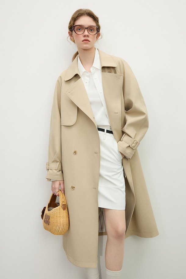 WE'DEE - 트렌치코트 - WD_Belted double-breasted trench coat