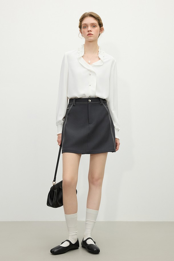 WE'DEE - 셔츠 - WD_Frill collar puff sleeve shirt