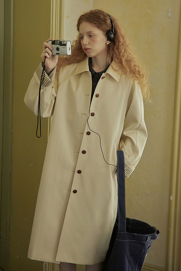 Proud Mary - 트렌치코트 - PM_Classic striped cuffs trench coat