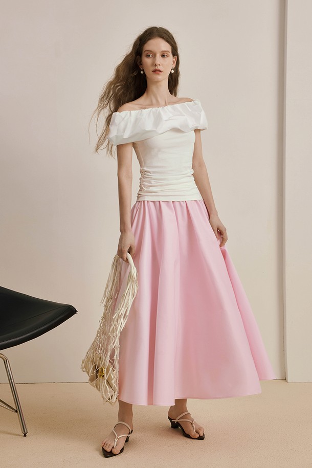 YYIAM - 블라우스 - Ruffle straight slim top