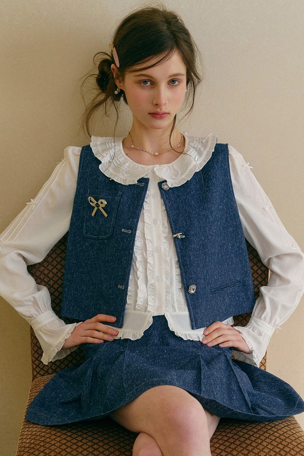 Cest Moidew - 베스트 - Cest_Denim button point vest