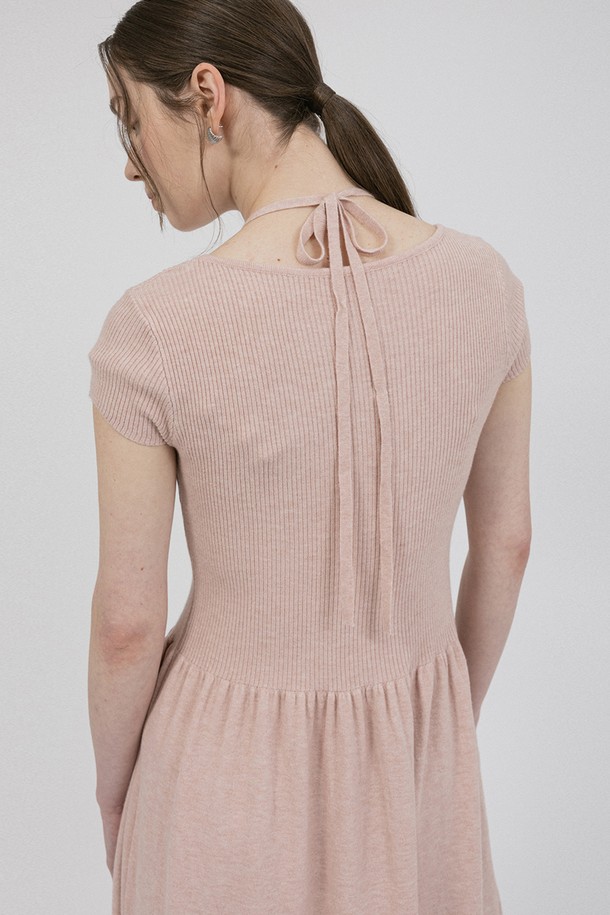 WE'DEE - 민소매 원피스 - WD_Slim fit knit dress_PINK