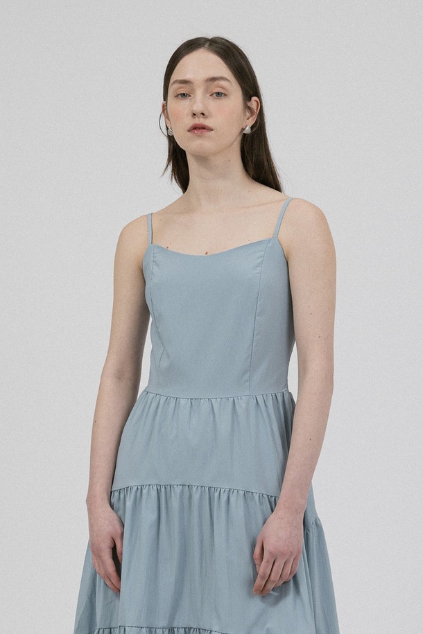 WE'DEE - 민소매 원피스 - WD_Tube top sleeveless dress_BLUE