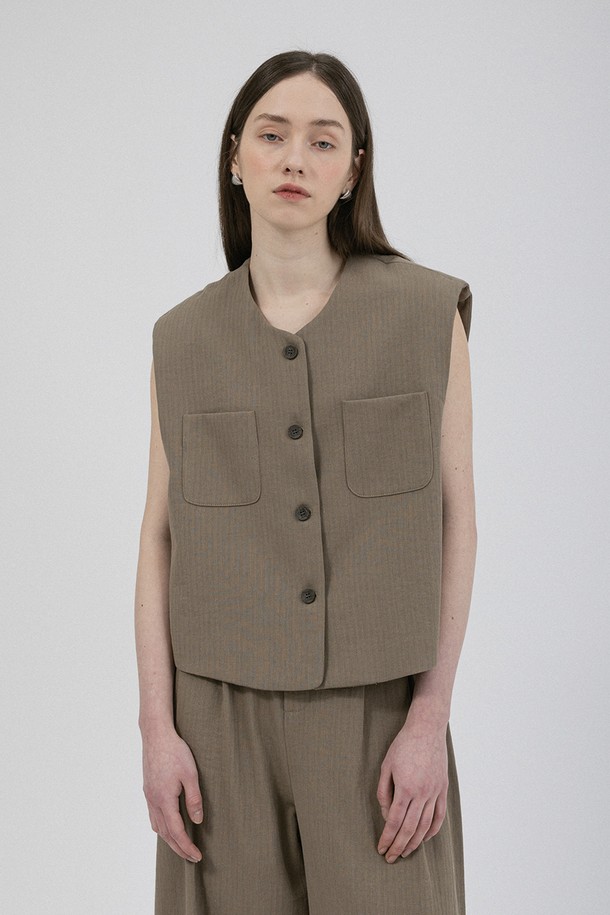 WE'DEE - 셋업 - WD_Spring suit vest and pants set_BEIGE