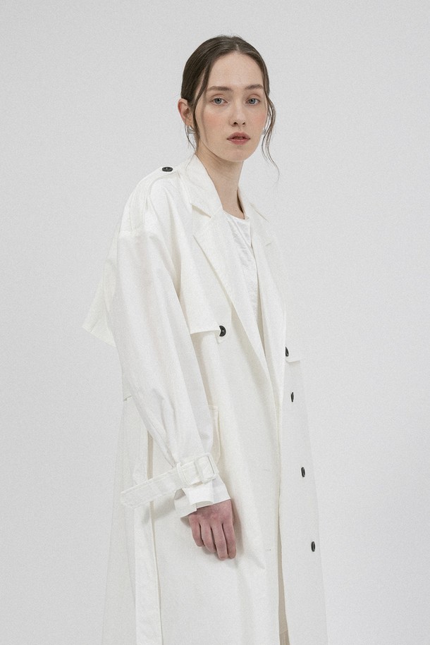 WE'DEE - 코트 - WD_White long coat