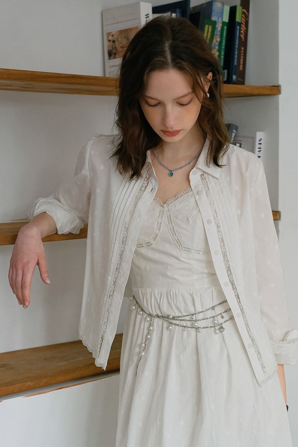 Cest Moidew - 셔츠 - Cotton embroidery shirt