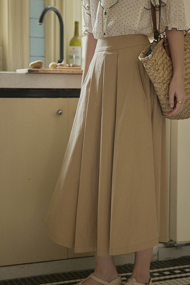 Proud Mary - 롱스커트 - Cotton pleated skirt