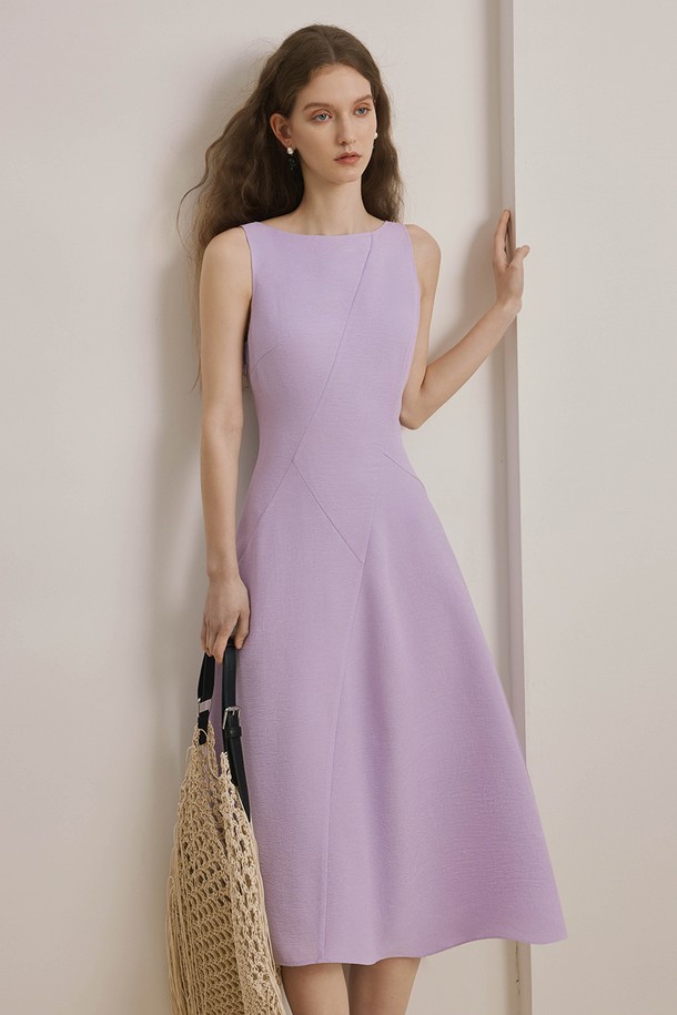 YYIAM - 민소매 원피스 - Elegant waist dress