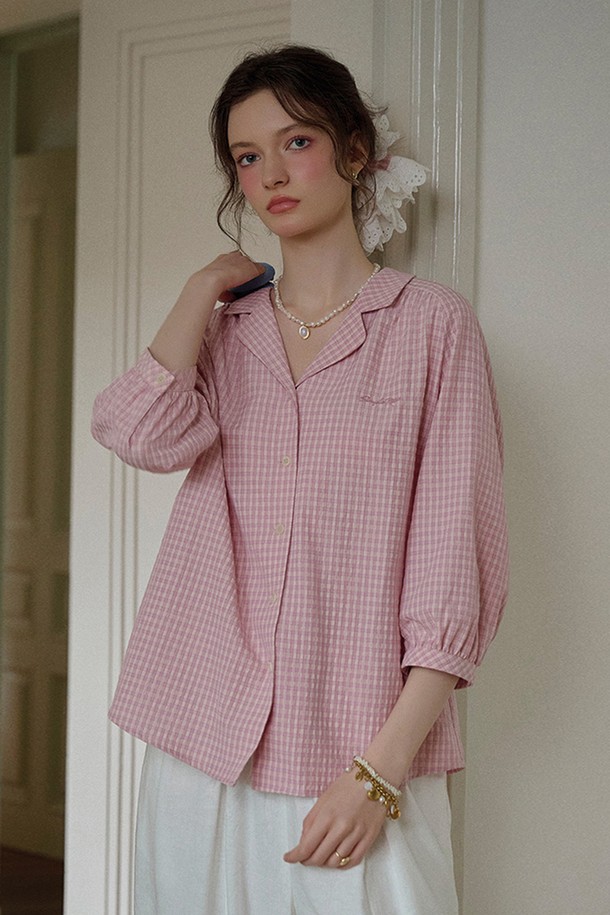 Simple Retro - 셔츠 - Versatile french lapel shirt
