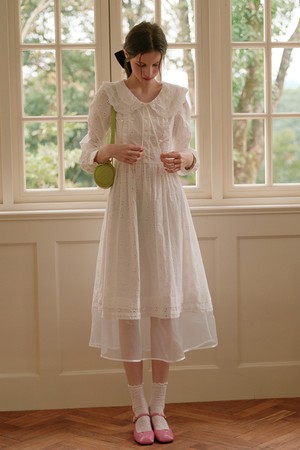 Cest_Embroidery doll collar dress