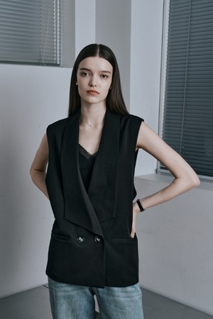 BA_V-neck suit vest_2color