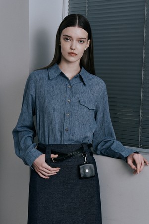 BA_Wash denim blouse_BLUE