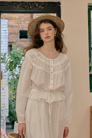 SR_Cotton angel embroidery shirt