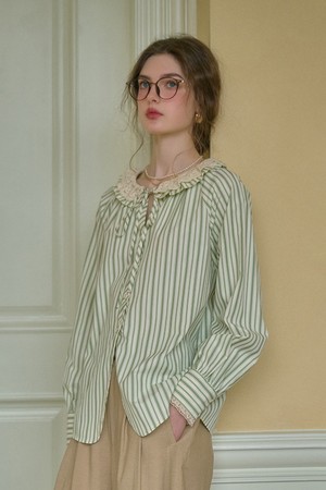 SR_Prologue double lace striped shirt