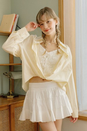 DD_Lace lined shirt_YELLOW