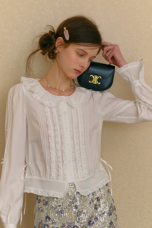 Cest_Frill doll collar white shirt