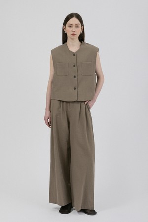 WD_Spring suit vest and pants set_BEIGE