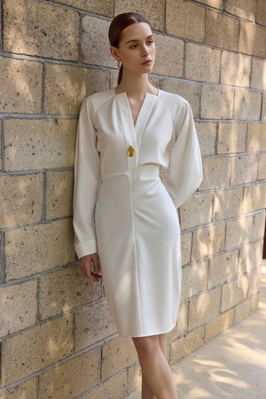 YY_Fit body design sleeve dress_2color