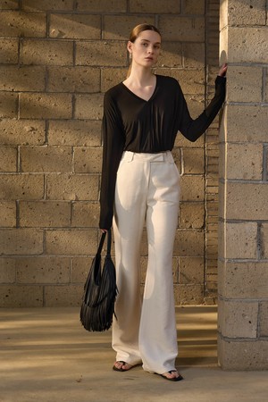 YY_High waist casual pants_2color