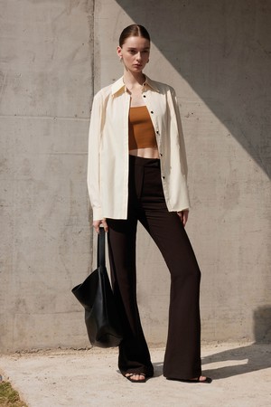 YY_High waist casual pants_2color