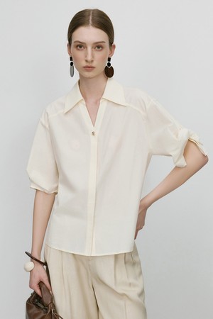 Sleeve point single button shirt
