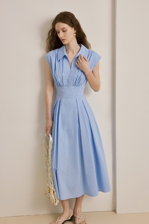 Summer slim a-line dress_2color