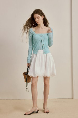 High waist slim short skirt