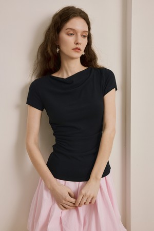 Elegant waist slim top_3color