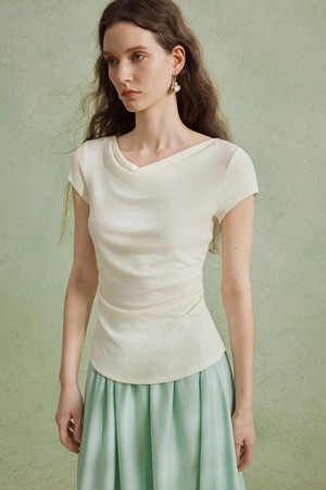 Elegant waist slim top_3color