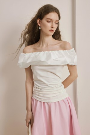 Ruffle straight slim top