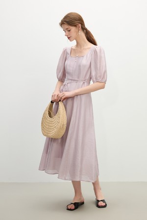 Romantic string ribbon dress_2color