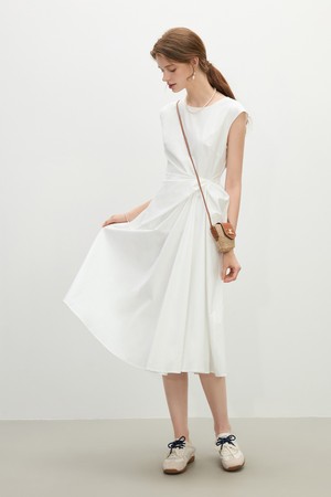 WD_Pleated slim sleeveless dress_2color