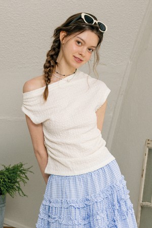 DD_Off-shoulder waist top_2color