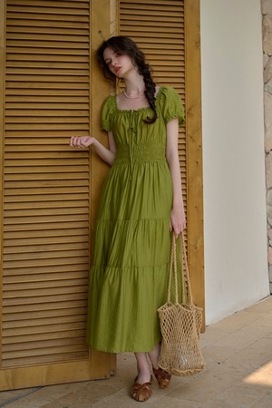 Vintage tencel crepe dress