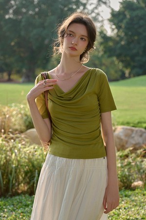 Cloud swing neck top_3color