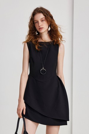Cinched waist slim dress_2color