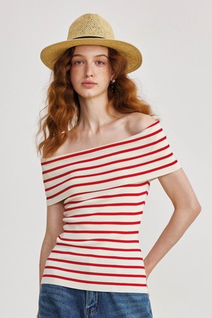 Off-the-shoulder top_2color