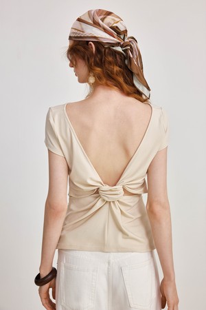Pleated pure desire top_2color