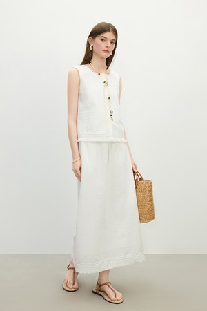 Tassel banding skirt_2color
