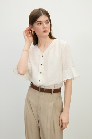 Lotus short sleeve blouse