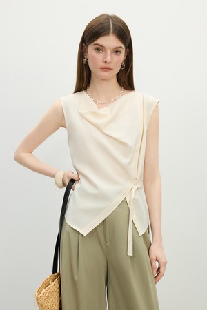 Side string sleeveless top_2color