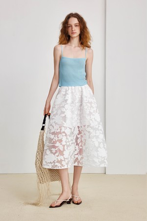 Lace print design skirt
