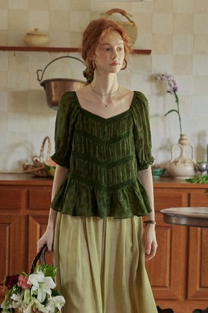 Vintage jacquard blouse