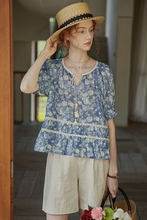 Summer floral blouse