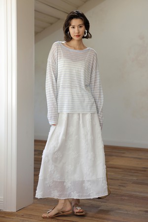 High-end jacquard a-line skirt