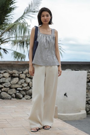 Premium draped wide pants