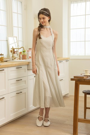 Fresh ivory check dress