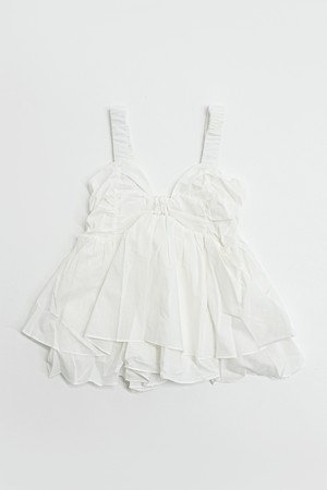 Sleeveless bow top_2color