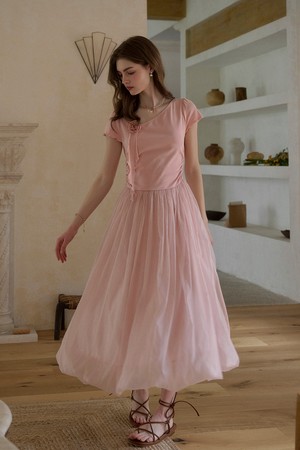 Handmade rose stitched dress